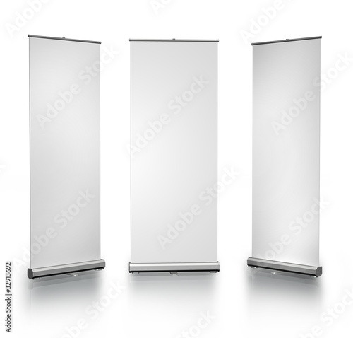 Illustration: Blank roll-up posters Blank roll-up posters