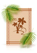 bamboo mat tropic palm vector