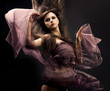 Romantic style photo of a beautiful brunette