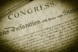Replica of the U.S. Declaration of Independence, closeup