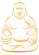 lucky buddha, vector