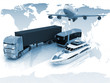 types of transport on a background map of the world types of transport on a background map of the world