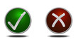 Vector: Signos aprobación negación Signos aprobación negación
