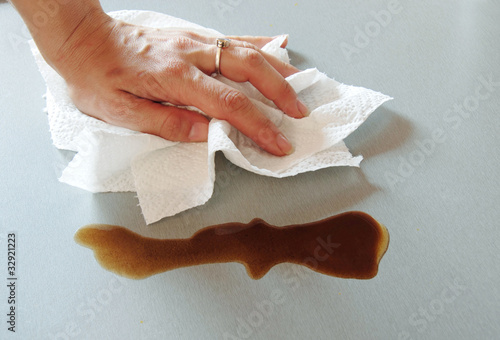 Photo: Wiping table Wiping table