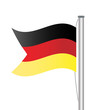 Deutschlanf Fahne mit Fahnenmast