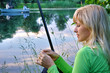 Photo: Fisherwoman on the river Fisherwoman on the river