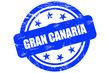 Sternen Stempel blau GRAN CANARIA