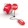 Surfing the Web in Red - Blocked by a Stop sign