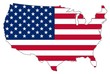 Vektor: USA Flag inside country border USA Flag inside country border