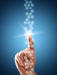 finger, touching a virtual interface finger, touching a virtual interface