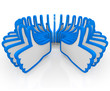 Many Thumbs Indicate Widespread Approval and Popularity Many Thumbs Indicate Widespread Approval and Popularity