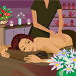 Illustration: Woman having massage Woman having massage