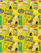 seamless cartoon casion pattern
