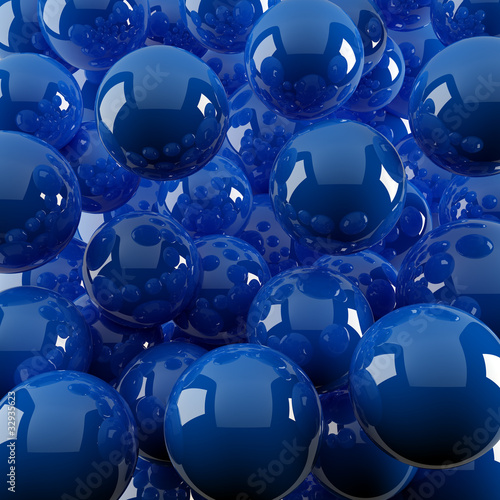 Illustration: dark blue spheres in the form of the background image dark blue spheres in the form of the background image