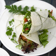 Salmon and Salad Wrap for lunch