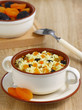 Millet porridge with dried fruit