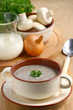 Cream soup with mushrooms