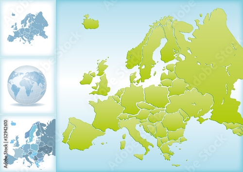 Vector: Weltkarte Landkarte Europa Karte 6 Weltkarte Landkarte Europa Karte 6