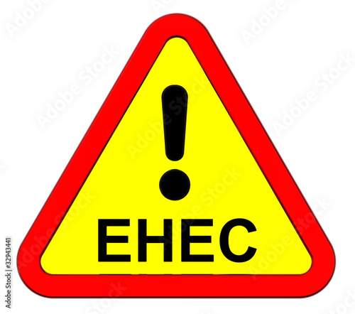 Illustration: EHEC - warning sign. EHEC - warning sign.