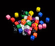 coloured dice