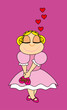 Vector illustration. Love girl.