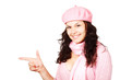 woman pointing her finger