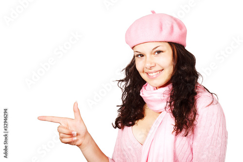 Photo: woman pointing her finger woman pointing her finger