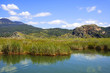 Sky, clouds, mountains, and river Sky, clouds, mountains, and river