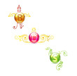 colored medical decorative pills of vitamins set