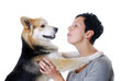 Junge Frau mit Hund