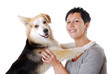 Junge Frau mit Hund