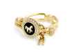 Ring with enamel and diamonds