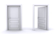 open and closed doors