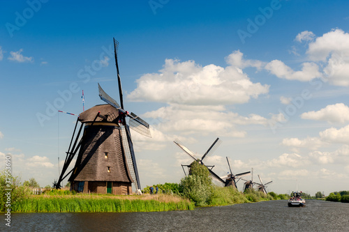 Photo: Windmill landscape at Kinderdijk The Netherlands Windmill landscape at Kinderdijk The Netherlands