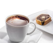 cup of black coffee and cake