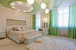Stylish bedroom with a furry rug Stylish bedroom with a furry rug