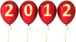 New 2012 Year party balloons decoration. Merry Christmas!