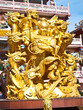 Goddess NaZha beating the dragon and china temple Chonburi Thail