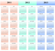 2011, 2012, and 2013 vector calendars 2011, 2012, and 2013 vector calendars