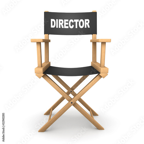 Illustration: 3d Directors chair from the front 3d Directors chair from the front