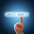 Finger wählt per Touchscreen 2012 aus Finger wählt per Touchscreen 2012 aus