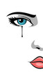 Crying eye vector