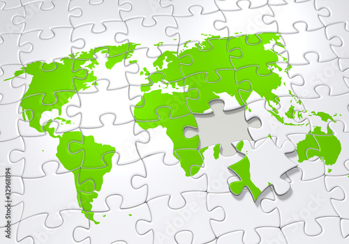 Illustration: Erde als Puzzle Erde als Puzzle