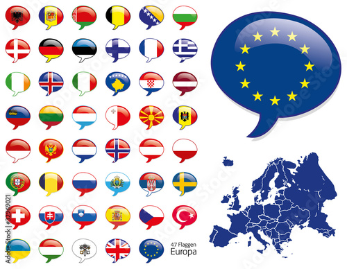 Vector: Europa Flaggen Fahnen Set Buttons Icons Sprechblase 2 Europa Flaggen Fahnen Set Buttons Icons Sprechblase 2