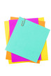 Colour paper with a paper clip