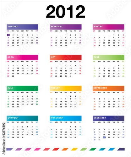 Unique 2012 Calendars on 2012 Colorful Calendar    Josesilva83  32976802   See Portfolio