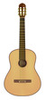 acoustic guitar isolated on a white