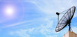 satellite dish over sunny sky