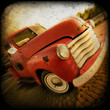 Retro Textured Pickup Truck