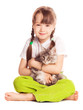 girl with a cat